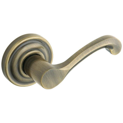 Estate 5445V Classic Estate Levers without Rosettes – Satin Brass and Black