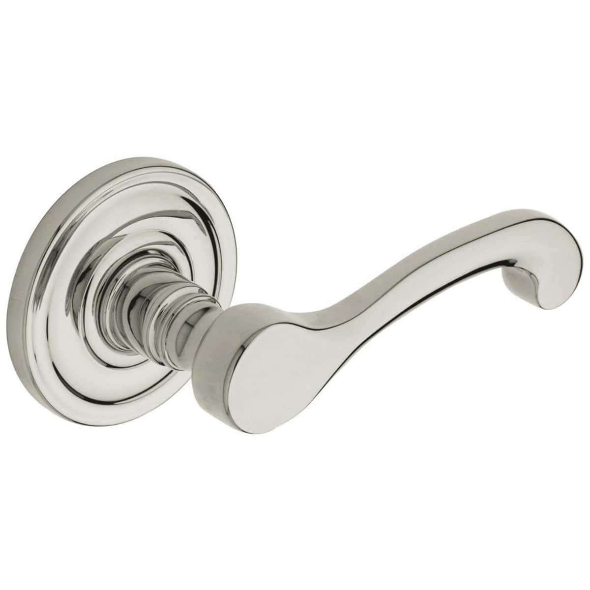 Estate 5445V Classic Estate Levers without Rosettes – Lifetime Polished Nickel