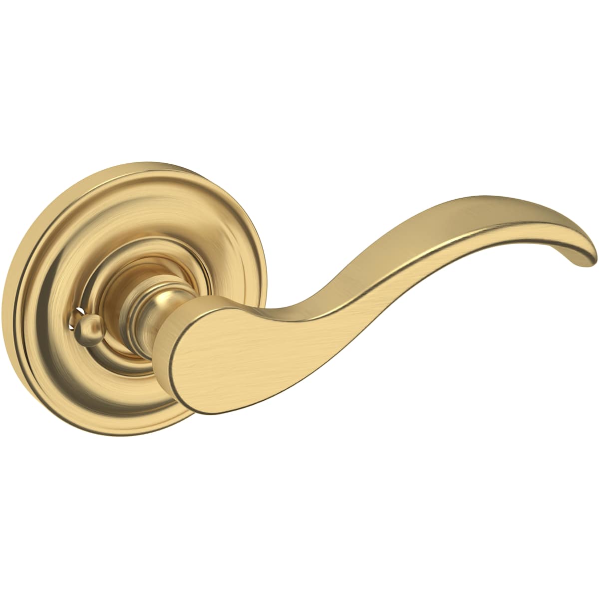 Estate 5455V Privacy Door Lever Set with 5048 Rose – Lifetime Satin Brass