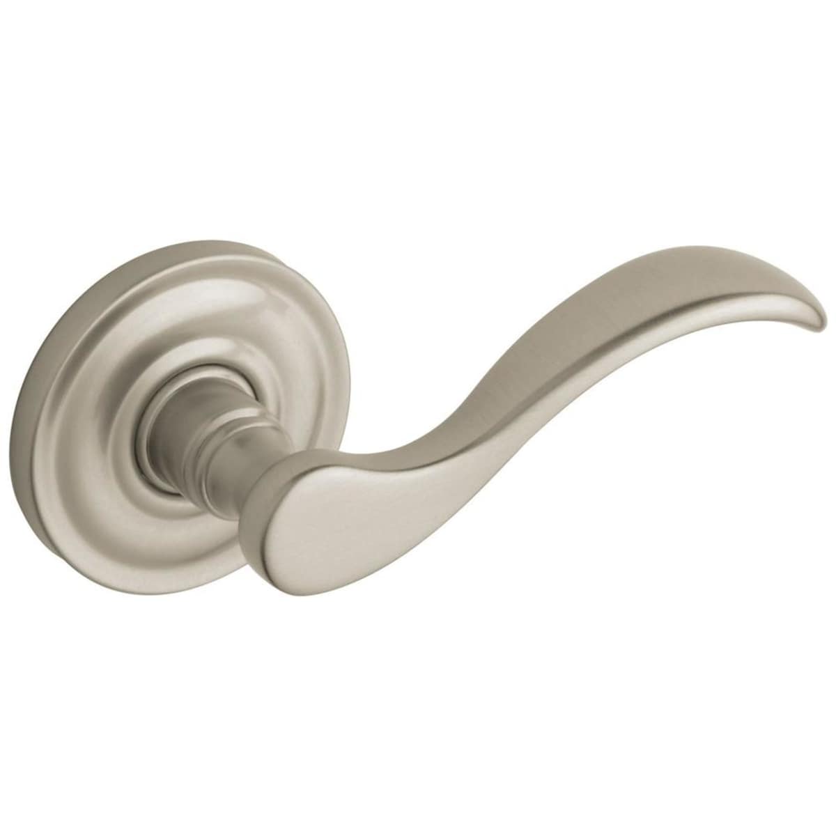 Estate 5455V Privacy Door Lever Set with 5048 Rose – Lifetime Satin Nickel