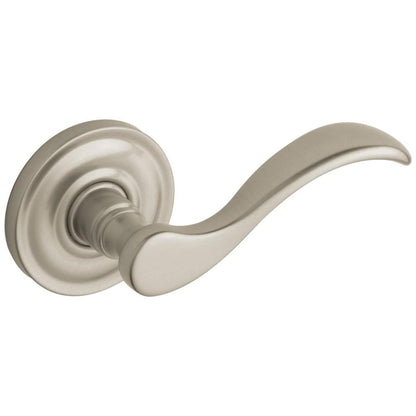 Estate 5455V Privacy Door Lever Set with 5048 Rose – Lifetime Satin Nickel