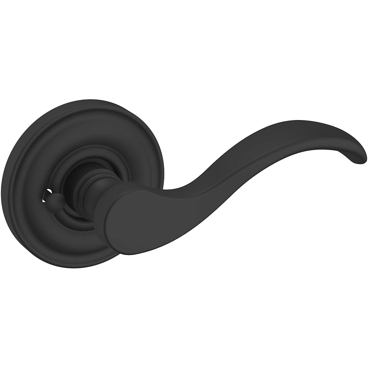 Estate 5455V Privacy Door Lever Set with 5048 Rose – Satin Black