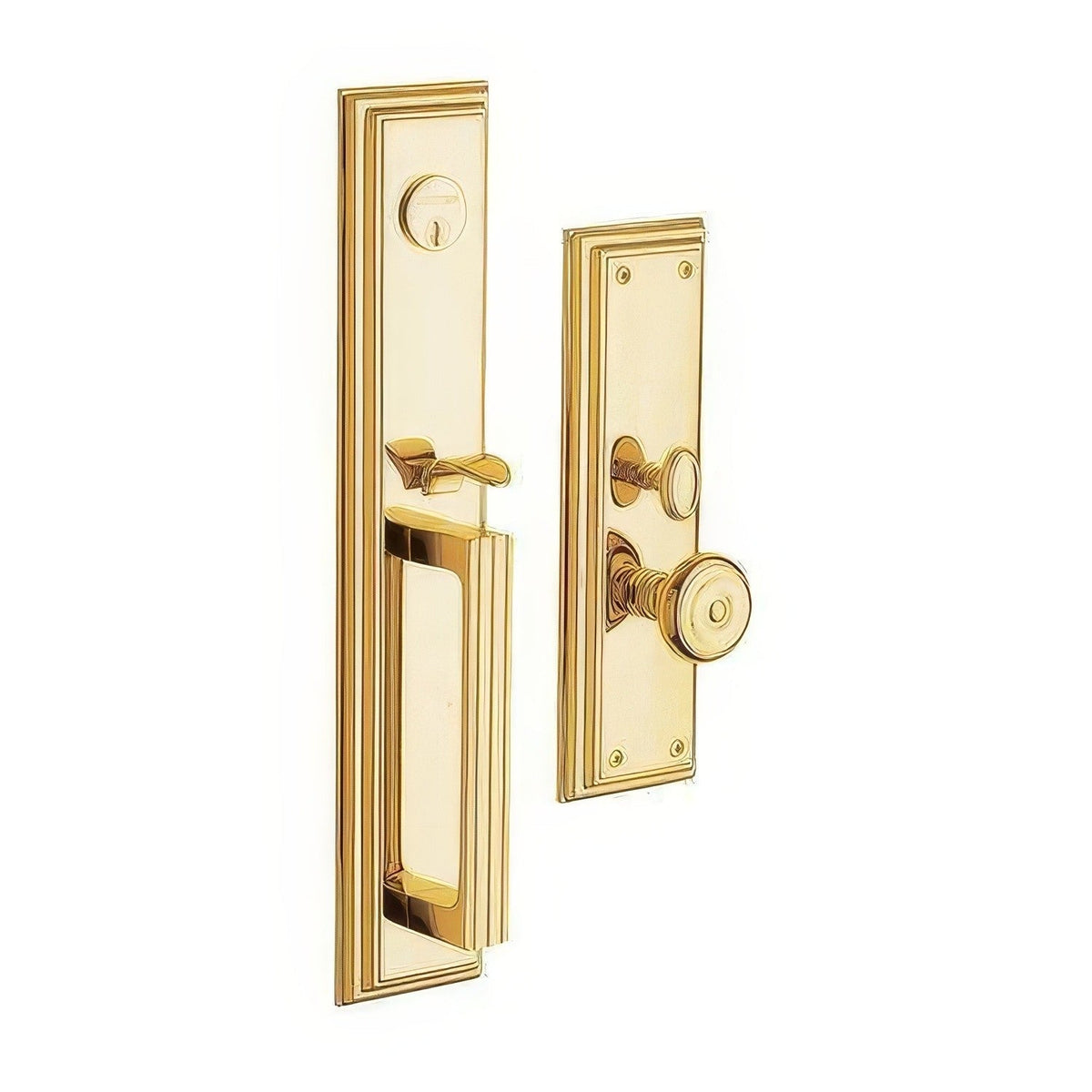 Tremont Baldwin mortise door lock in Lifetime Polished Brass