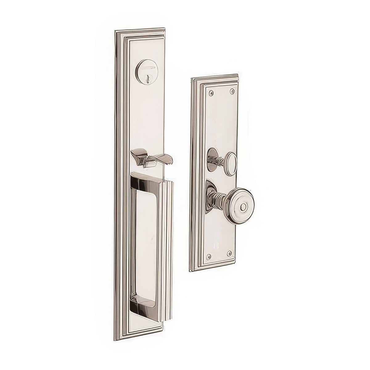 Tremont Baldwin mortise door lock in Lifetime Polished Nickel