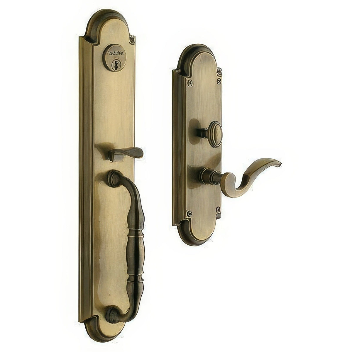 Hamilton Baldwin mortise door lock in Satin Brass and Black