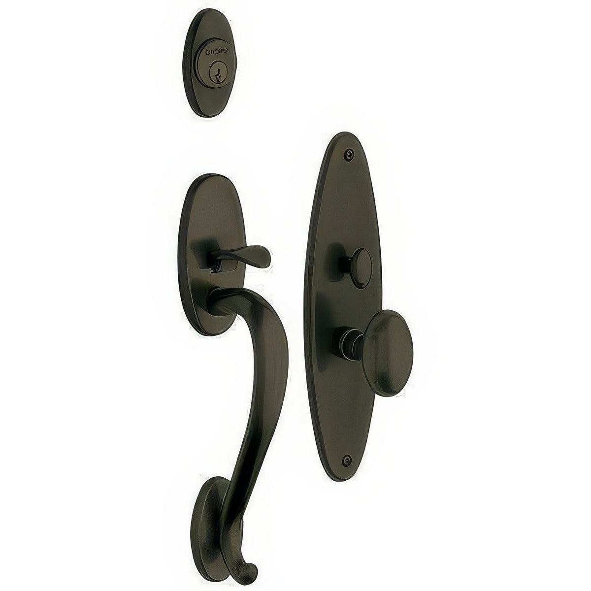 Lexington Baldwin mortise door lock in Satin Black