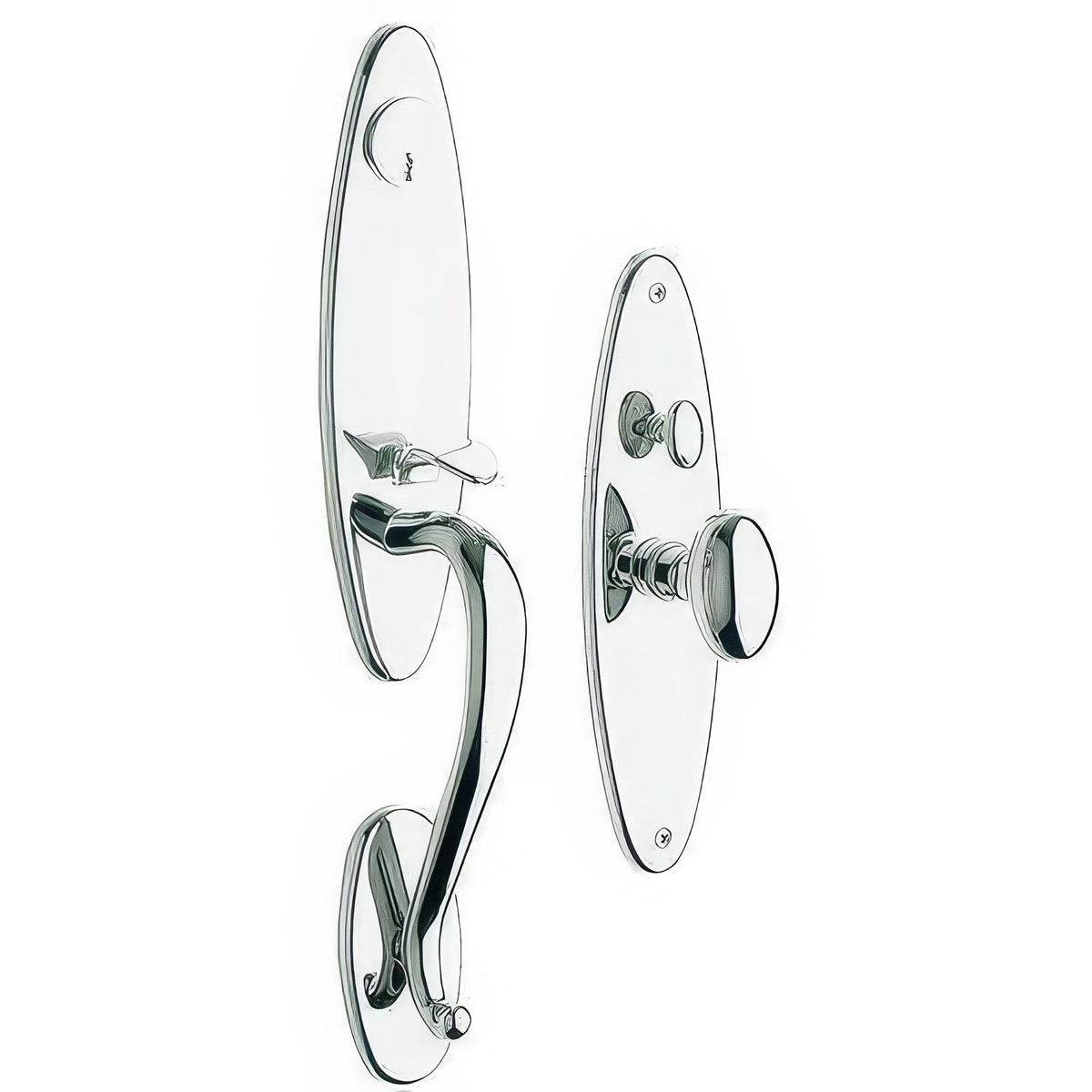 Springfield Baldwin mortise door lock in Polished Chrome