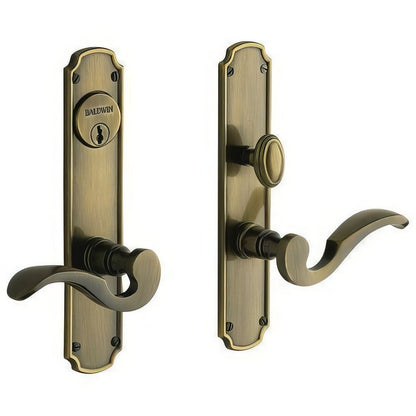 Bismark Baldwin mortise door lock in Satin Brass and Black