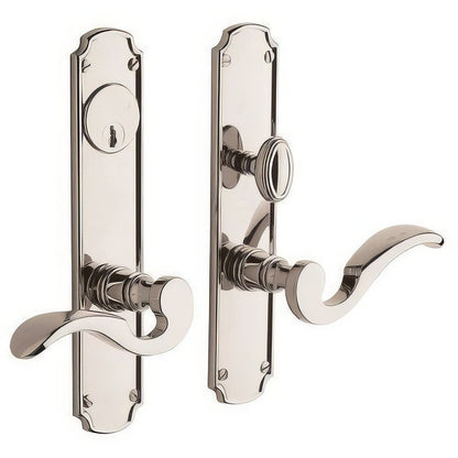 Bismark Baldwin mortise door lock in Lifetime Polished Nickel