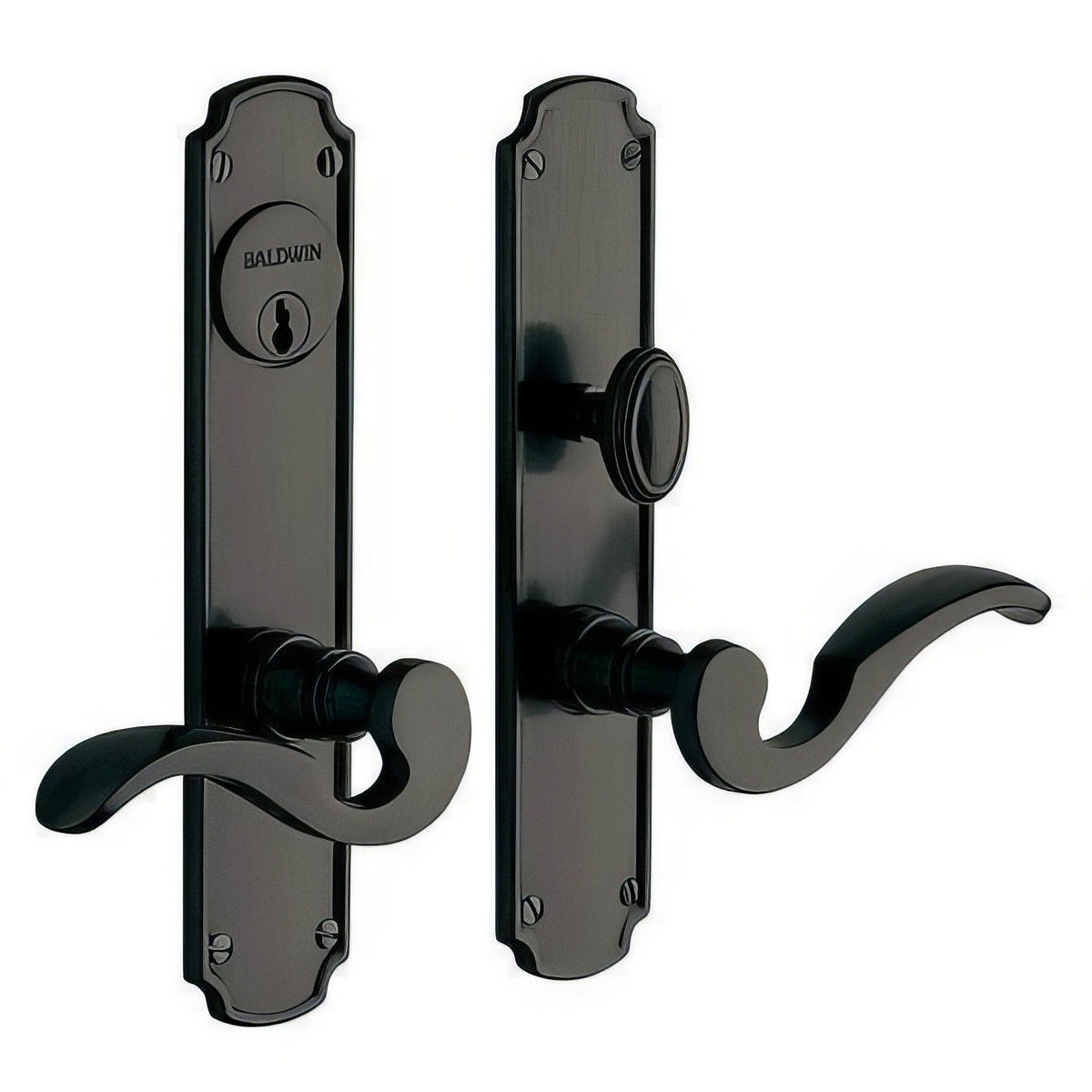 Bismark Baldwin mortise door lock in Satin Black