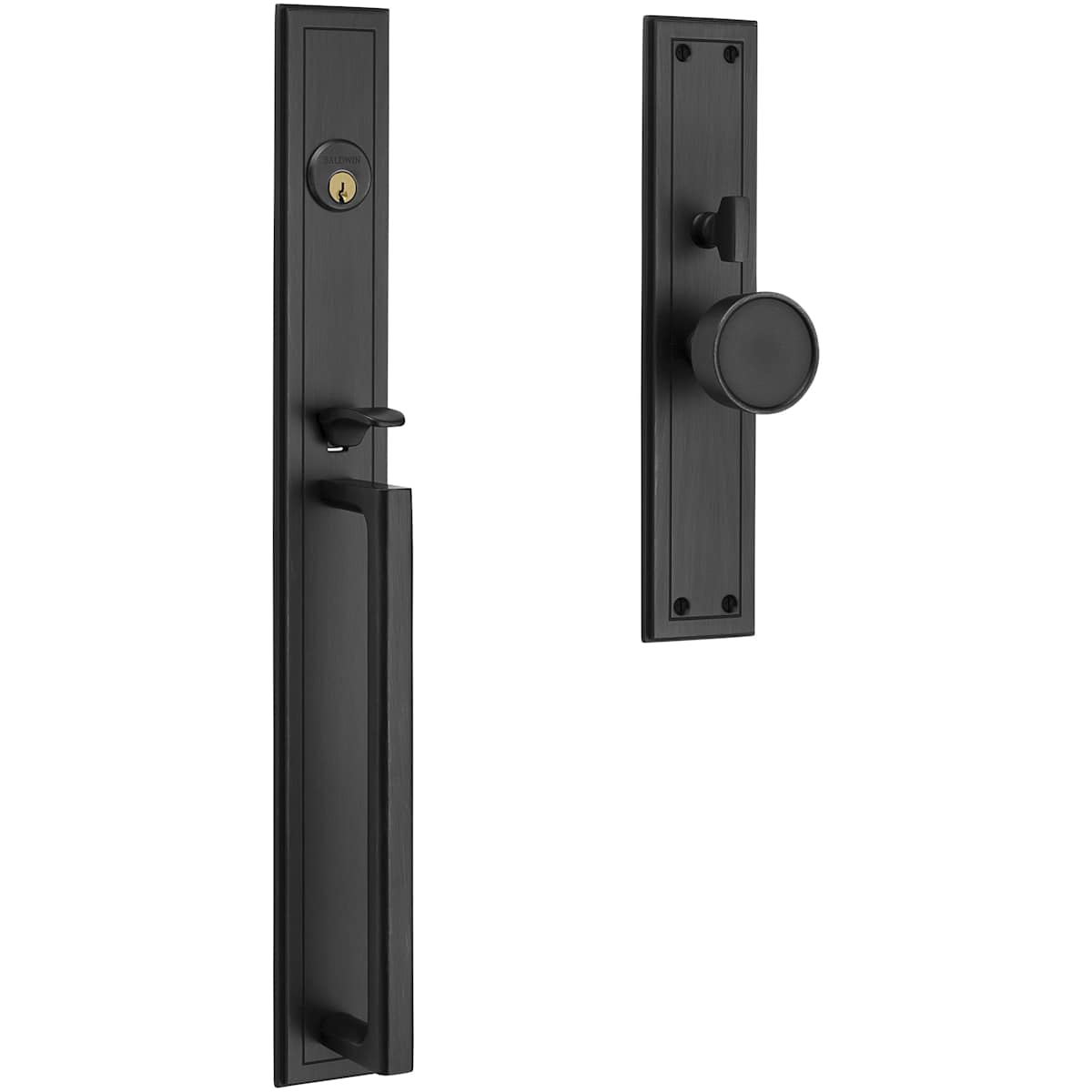Baldwin Hollywood Hills Mortise Handleset Trim - Polished Chrome - Full Dummy