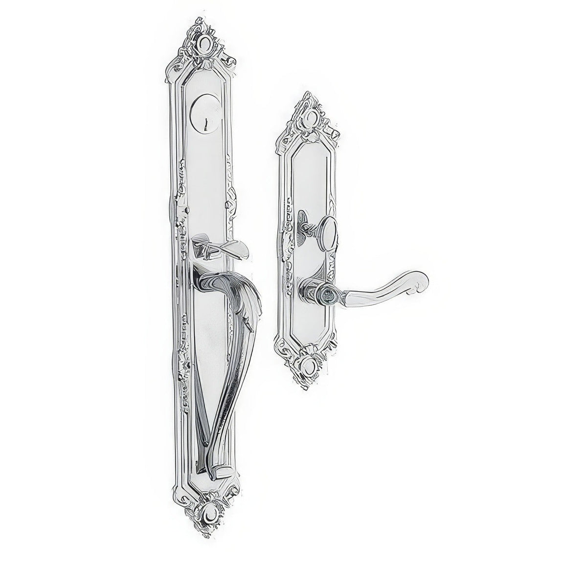 Kensington Baldwin mortise door lock in Polished Chrome