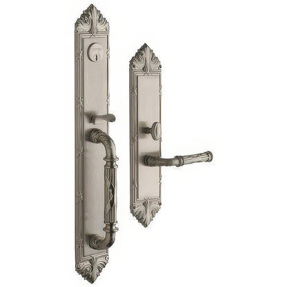 Edinburgh Baldwin mortise door lock in Lifetime Satin Nickel