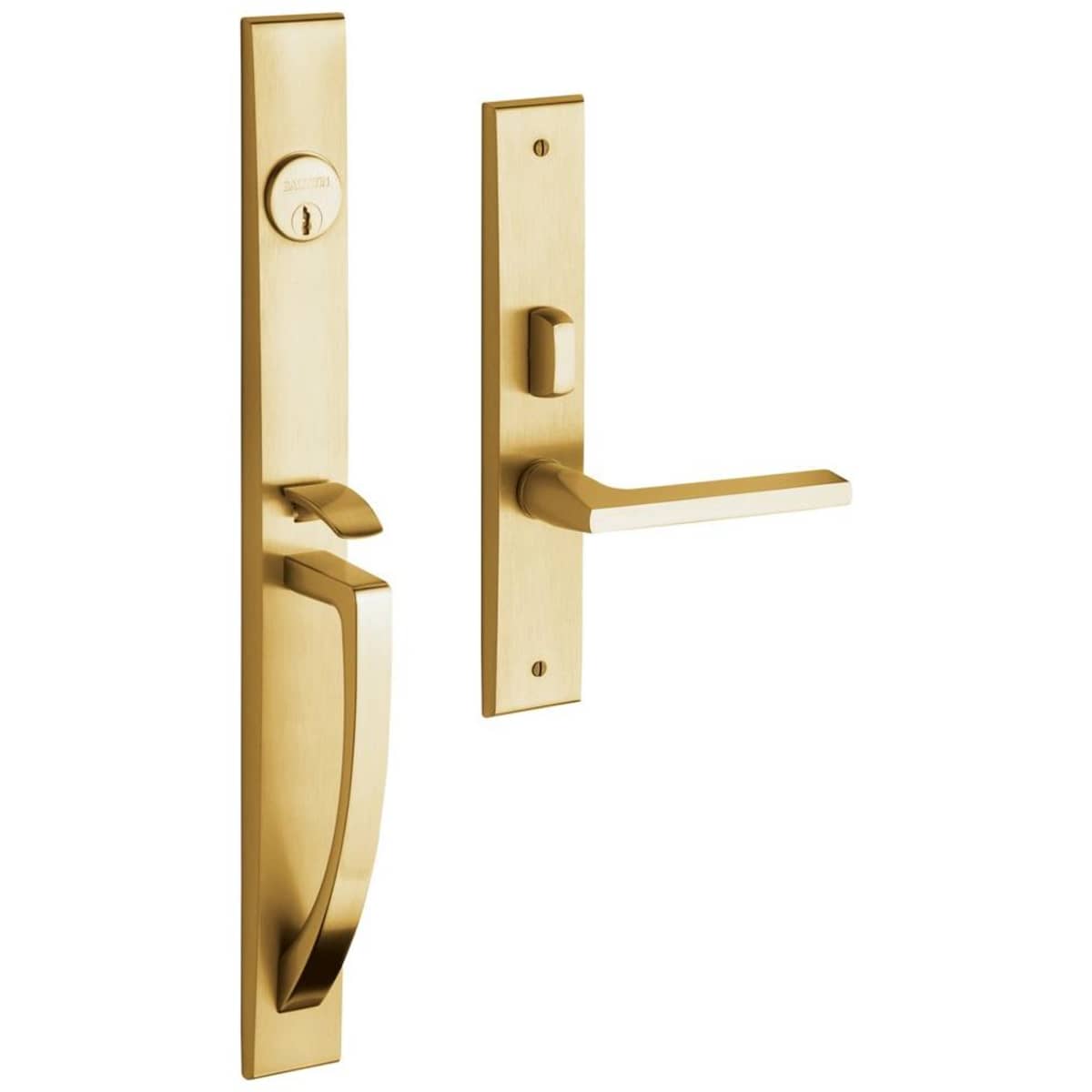 Baldwin Lakeshore Mortise Handleset Trim with 5162 Lever - Lifetime Graphite Nickel - Right Hand Full Dummy