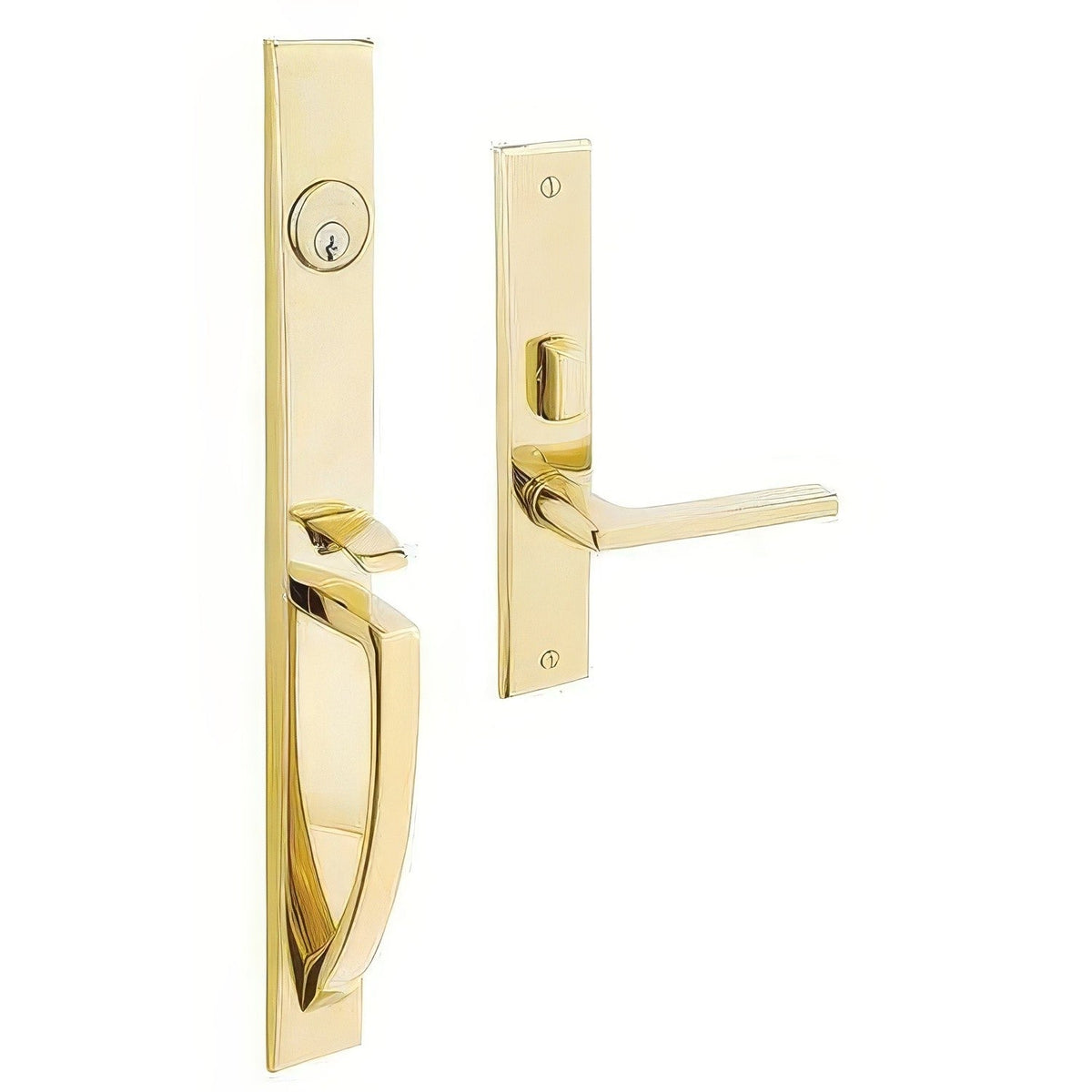 Lakeshore Baldwin mortise door lock in Lifetime Polished Brass