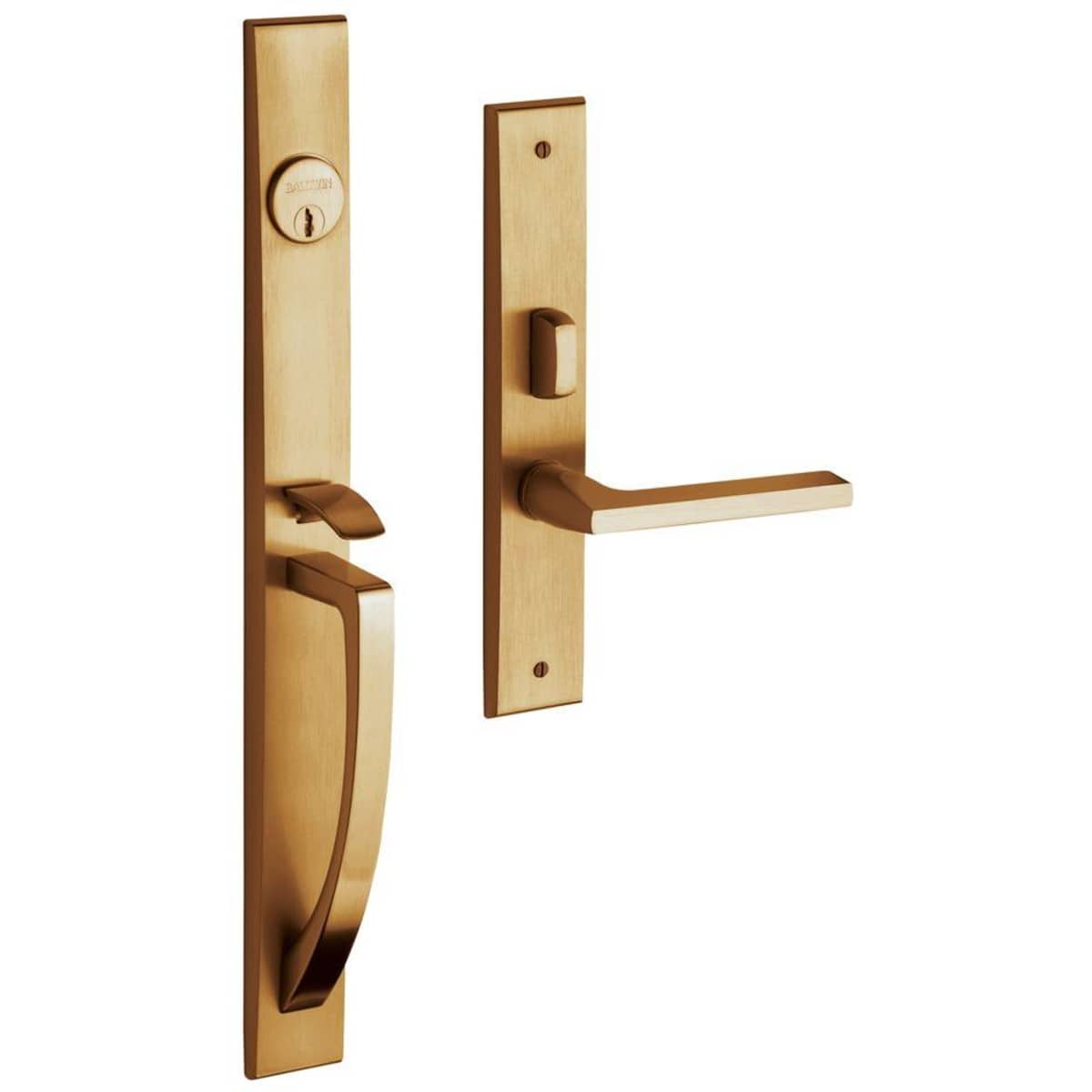 Baldwin Lakeshore Mortise Handleset Trim with 5162 Lever - Venetian Bronze - Right Hand Full Dummy