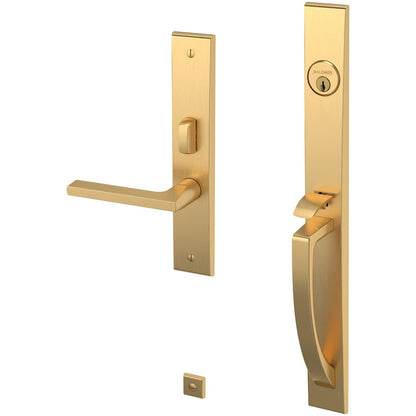 Baldwin Lakeshore Mortise Handleset Trim with 5162 Lever - Lifetime Polished Nickel - Right Hand Full Dummy