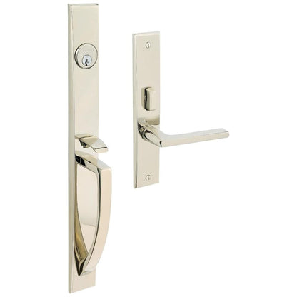 Baldwin Lakeshore Mortise Handleset Trim with 5162 Lever - Lifetime Polished Brass - Right Hand Full Dummy