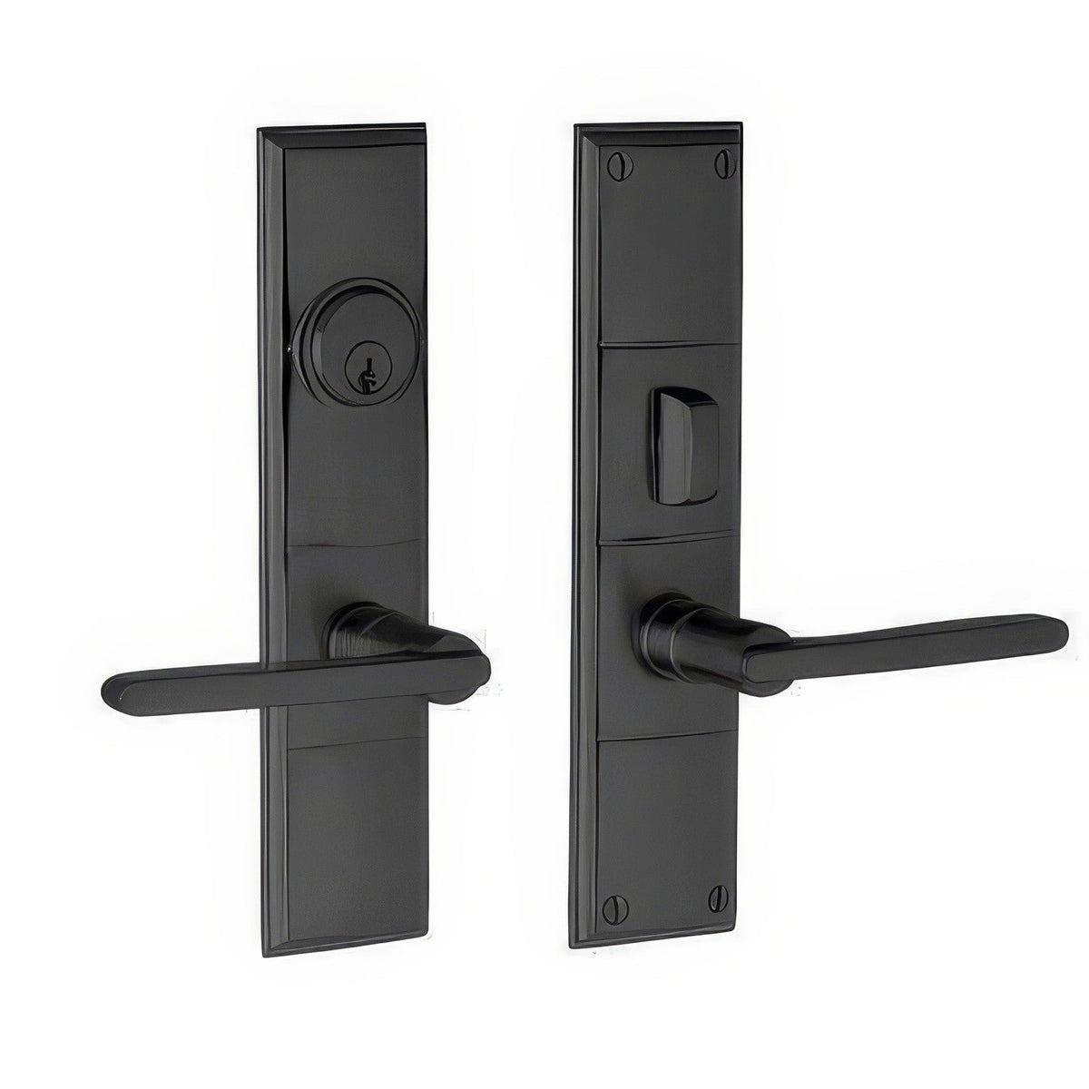 Houston Baldwin mortise door lock in Satin Black