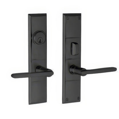 Houston Baldwin mortise door lock in Satin Black