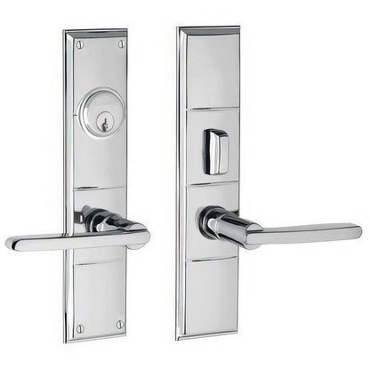 Houston Baldwin mortise door lock in Polished Chrome