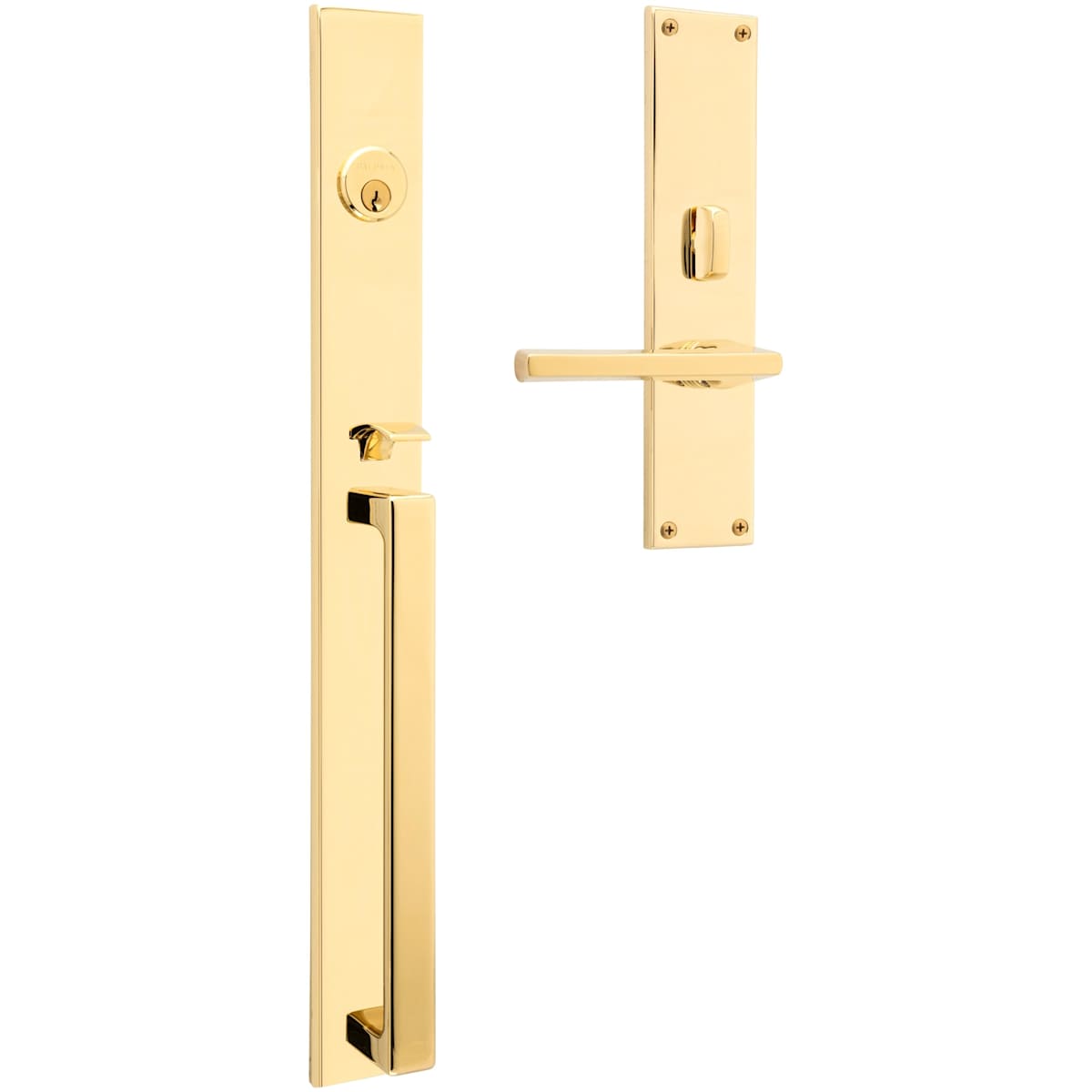 Baldwin Minneapolis 20" Mortise Handleset Trim - Lifetime Graphite Nickel - Right Hand Full Dummy