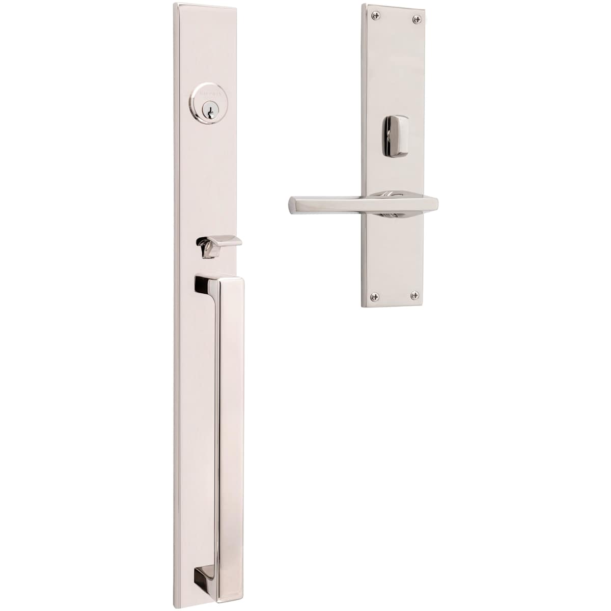 Baldwin Minneapolis 20" Mortise Handleset Trim - Lifetime Polished Brass - Right Hand Full Dummy