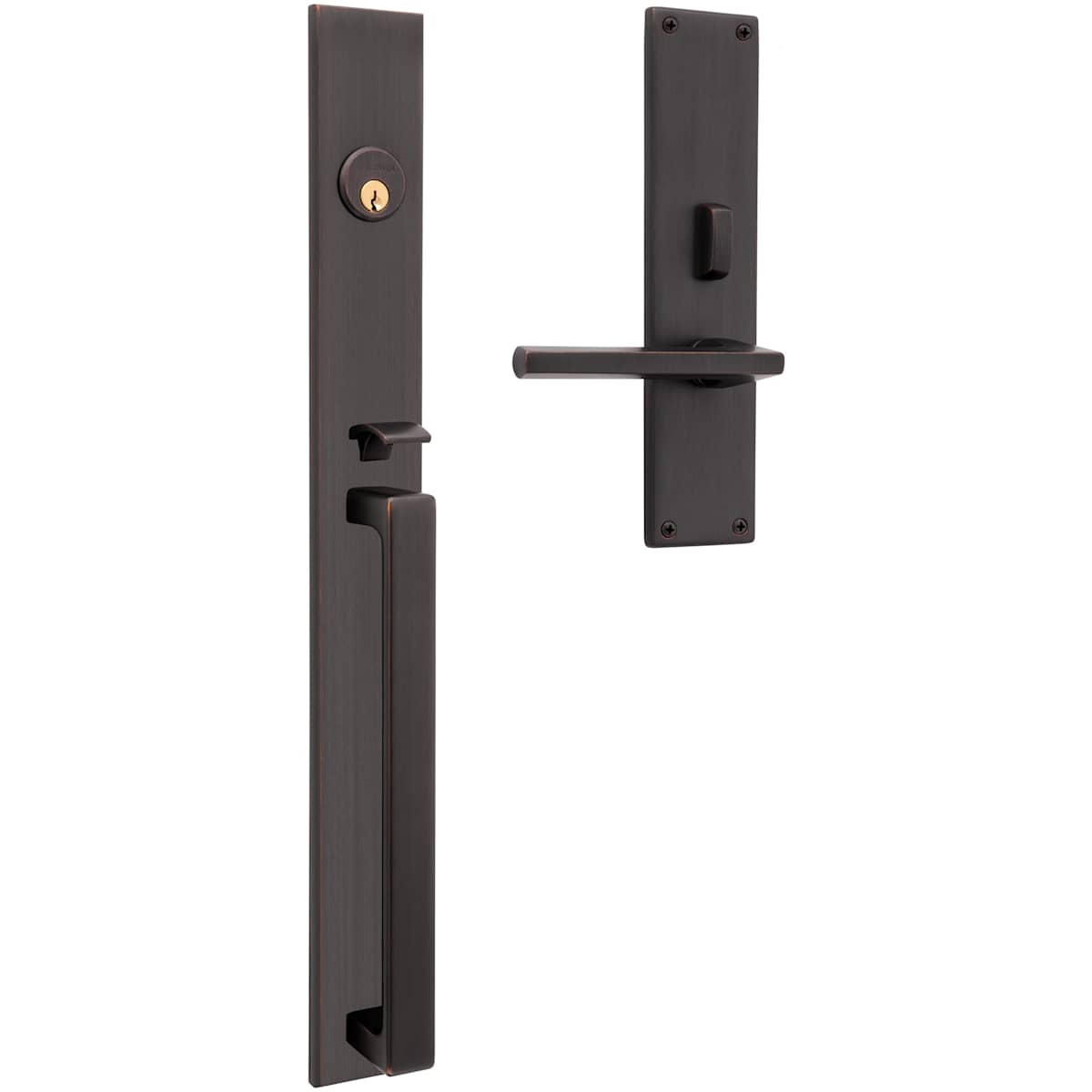Baldwin Minneapolis 20" Mortise Handleset Trim - Unlacquered Brass - Right Hand Full Dummy