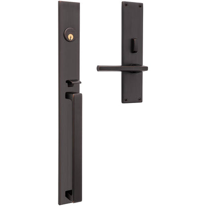 Baldwin Minneapolis 20" Mortise Handleset Trim - Unlacquered Brass - Right Hand Full Dummy