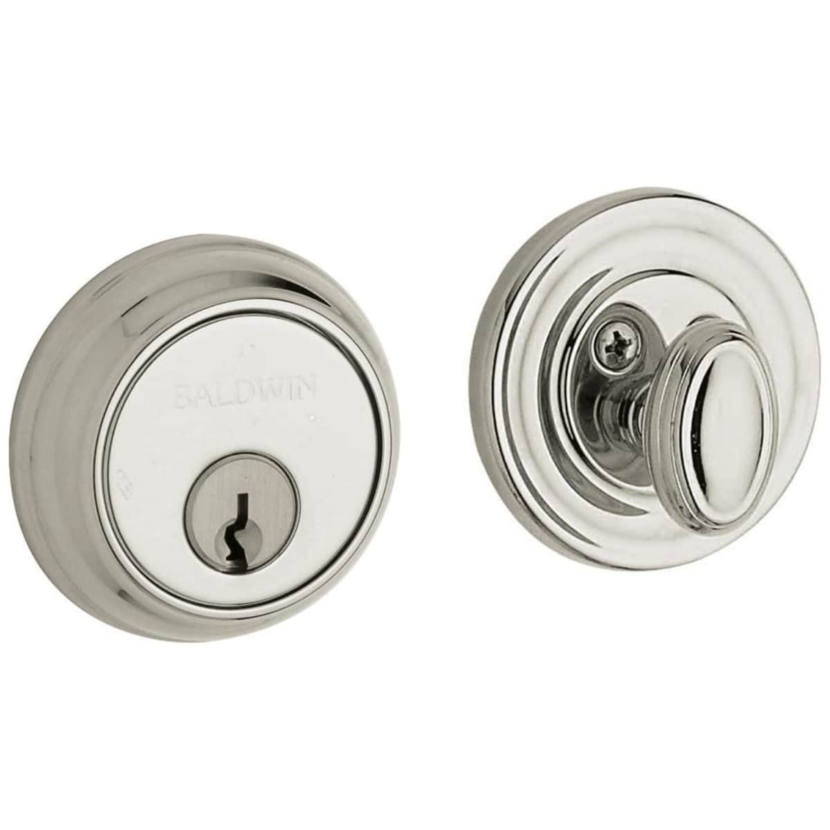 Estate 8031 Single Cylinder Keyed Entry Deadbolt – Lifetime Polished Nickel