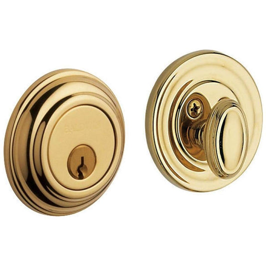 8231 Baldwin Baltimore Traditional Patio Deadbolt - Lifetime Polished Brass