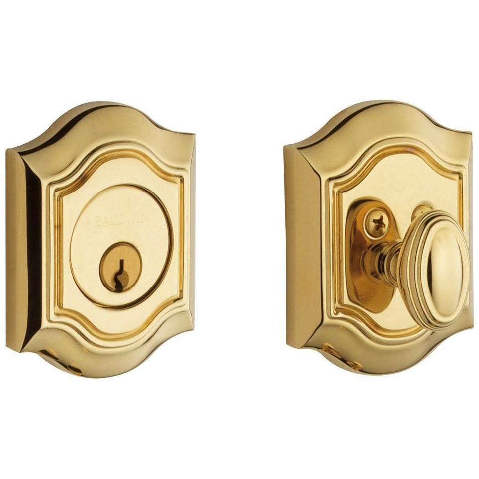 8237 Baldwin Bethpage Single Cylinder Deadbolt - Lifetime Polished Brass