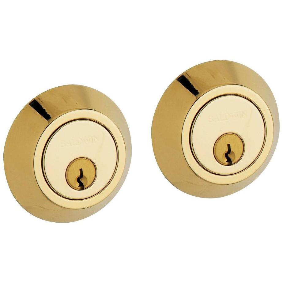 8242 Baldwin Contemporary Double Cylinder Deadbolt - Lifetime Polished Brass