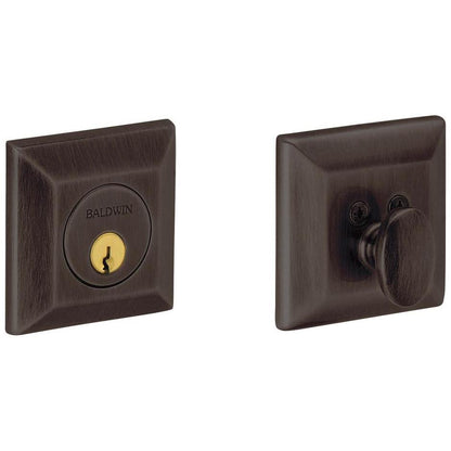8254 Baldwin Squared Single Cylinder Deadbolt