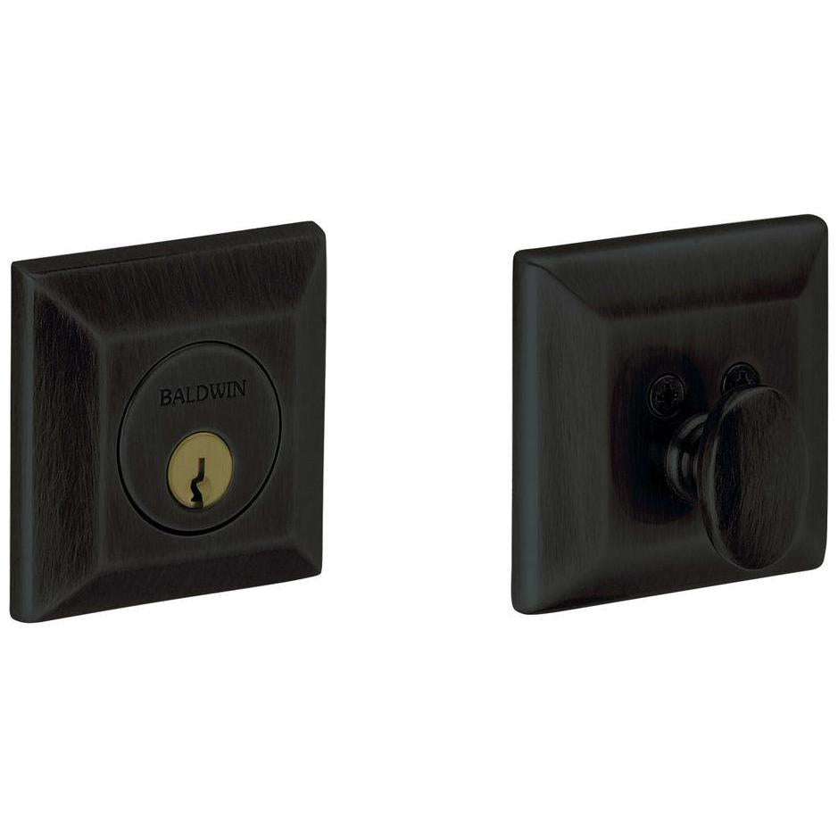 8254 Baldwin Squared Single Cylinder Deadbolt