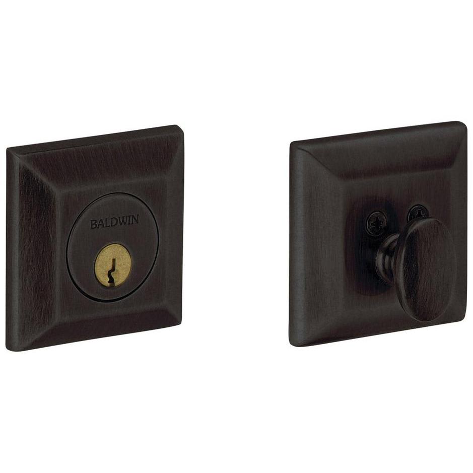 8254 Baldwin Squared Single Cylinder Deadbolt