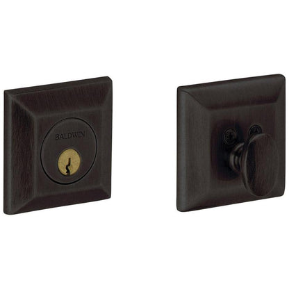 8254 Baldwin Squared Single Cylinder Deadbolt