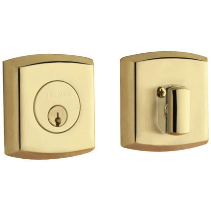 8285 Baldwin Soho Single Cylinder Deadbolt - Lifetime Polished Brass