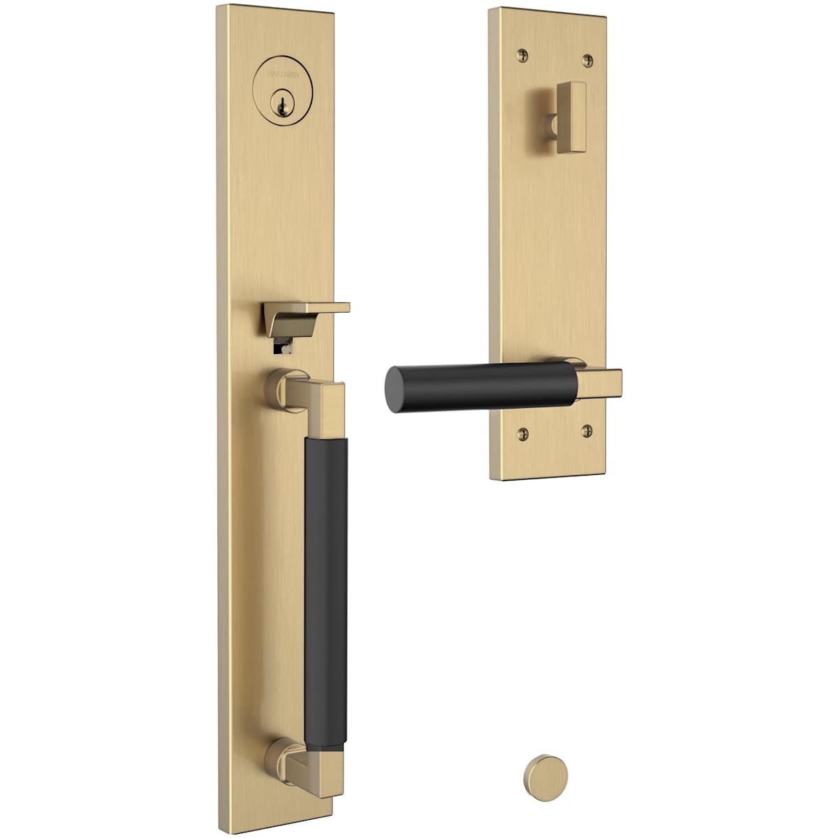 Baldwin Gramercy 85316.RENT handleset - Satin Black / Satin Nickel