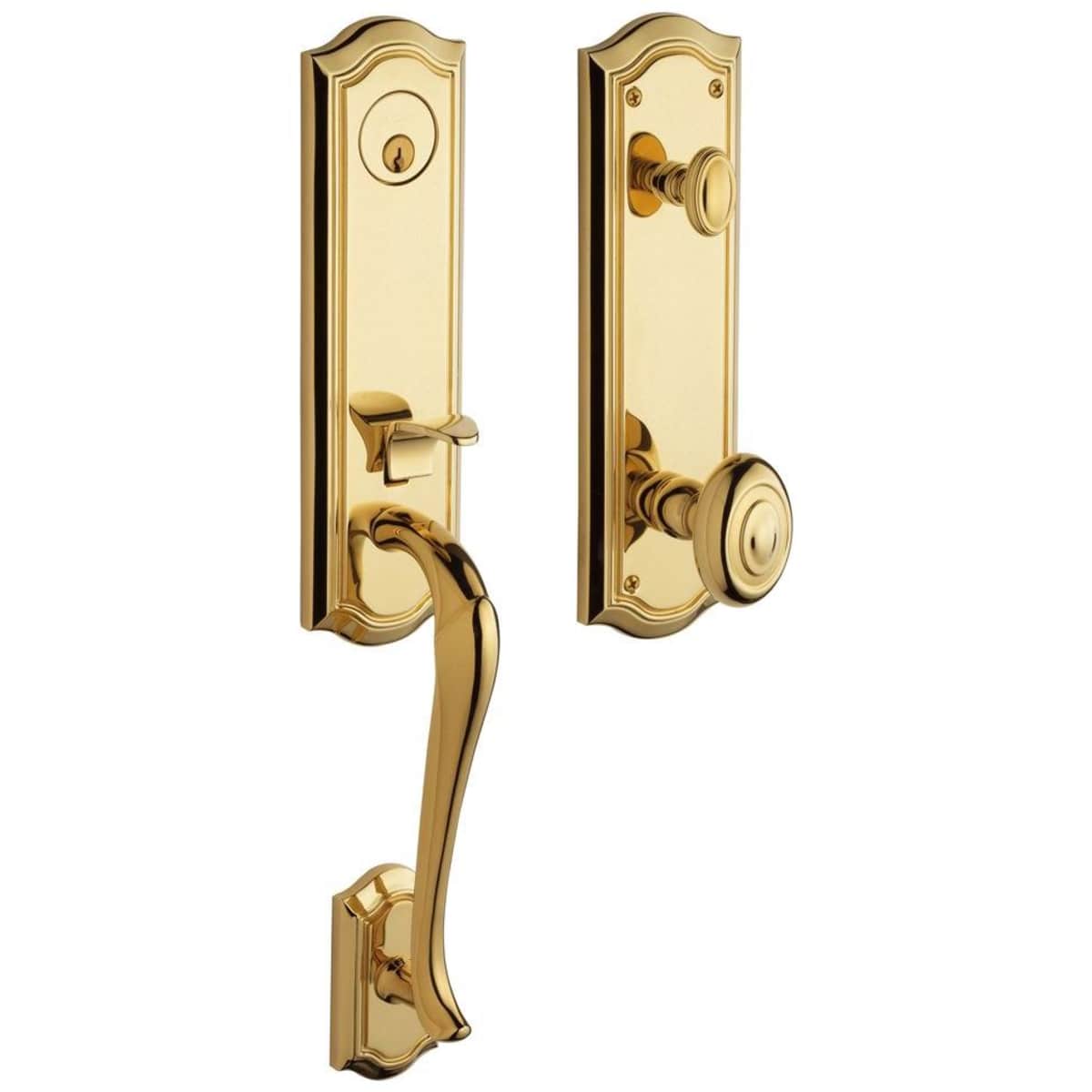Estate 85337 Bethpage Handleset – Entry – Non-Lacquered Brass – Right Hand