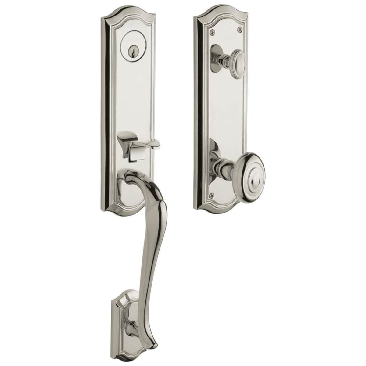 Estate 85337 Bethpage Handleset – Entry – Lifetime Polished Nickel – Right Hand