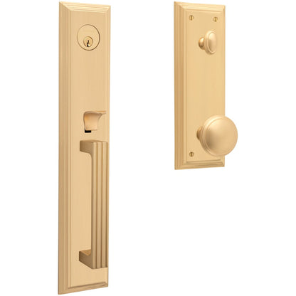 Estate 85342 Tremont Handleset – Entry – Less Interior Trim – Vintage Brass