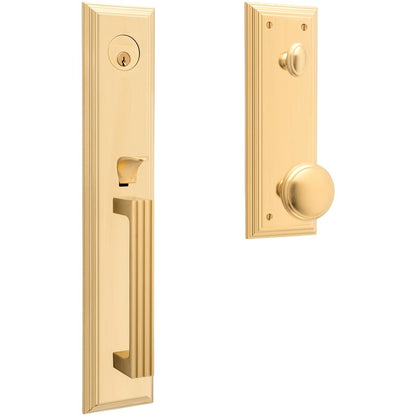 Estate 85342 Tremont Handleset – Entry – Less Interior Trim – Lifetime Satin Brass