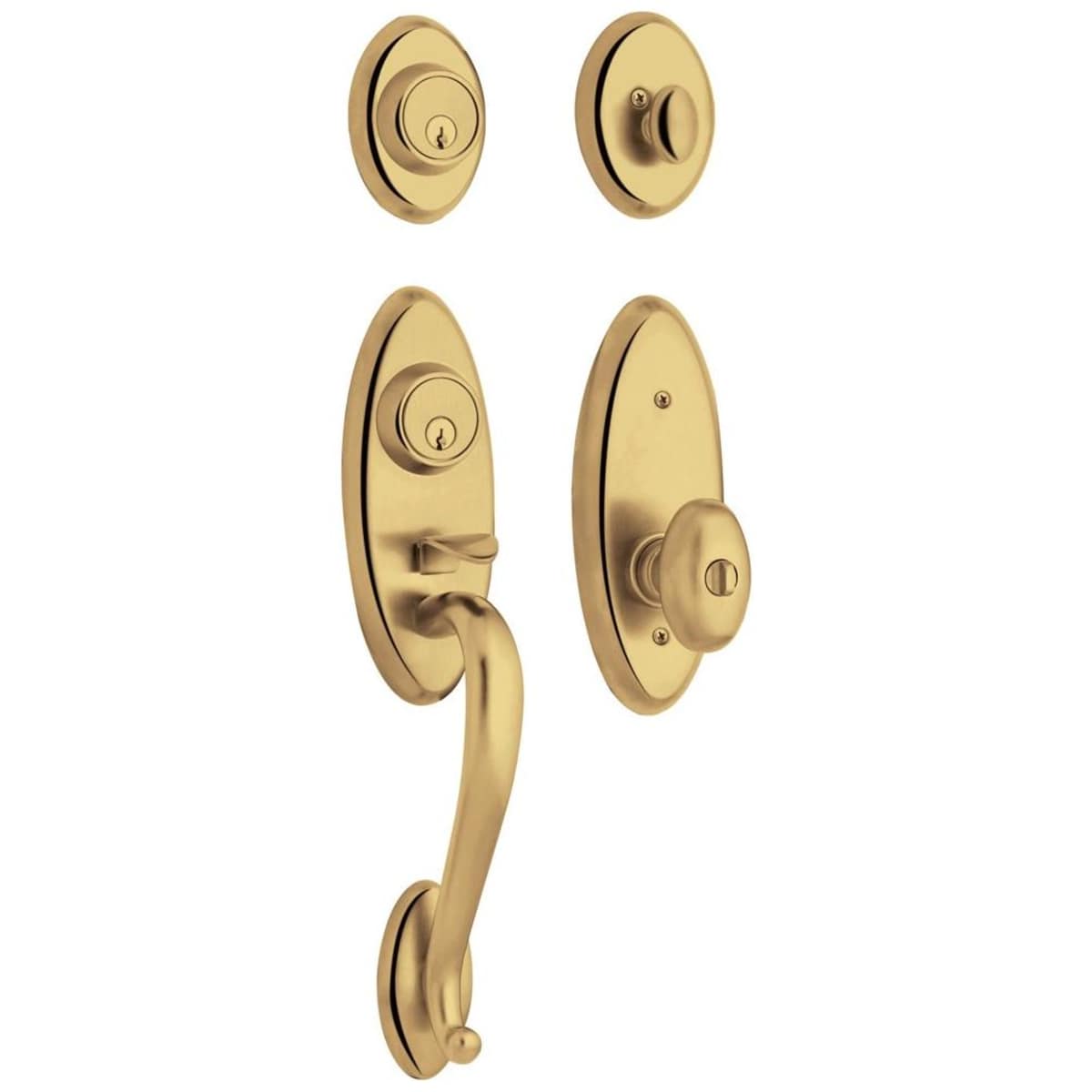 Estate 85345 Landon Handleset – Dummy – Non-Lacquered Brass – Right Hand