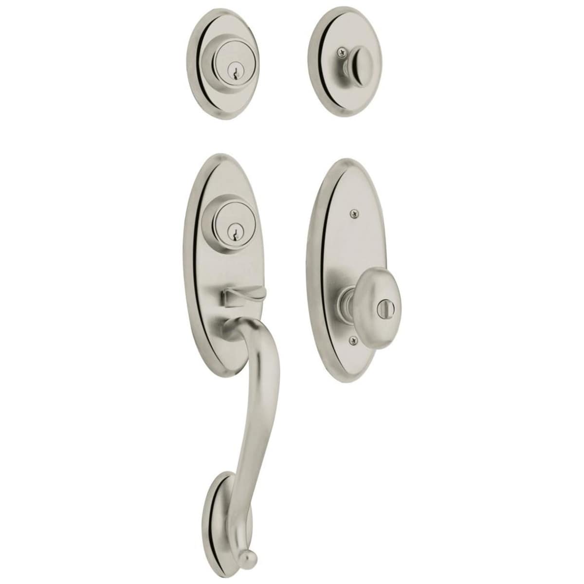 Estate 85345 Landon Handleset – Entry – Lifetime Polished Nickel – Right Hand