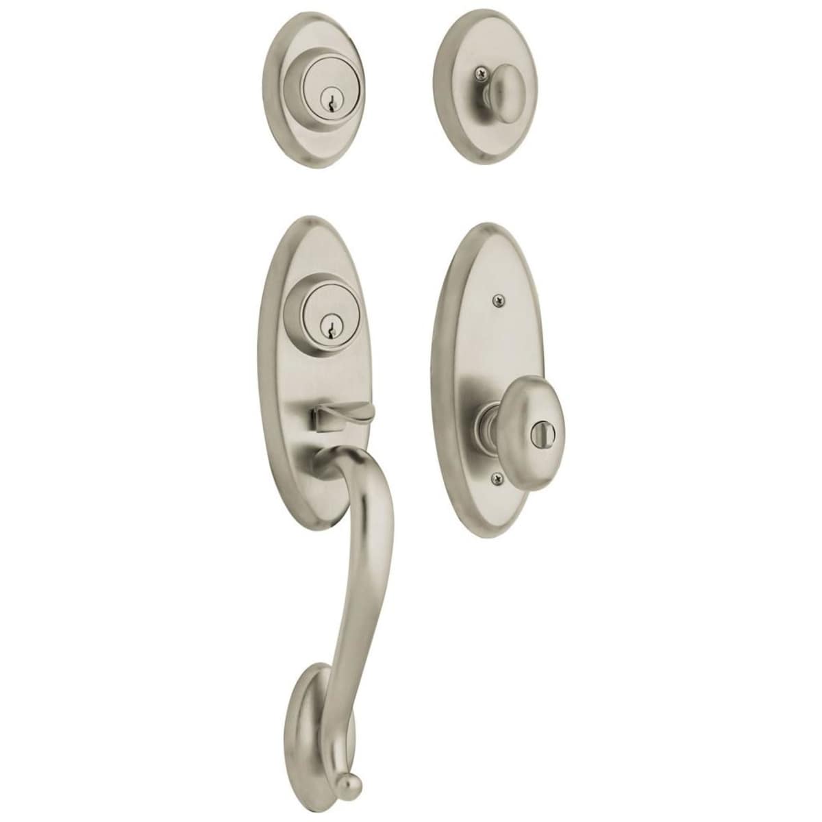 Estate 85345 Landon Handleset – Dummy – Lifetime Satin Nickel – Right Hand