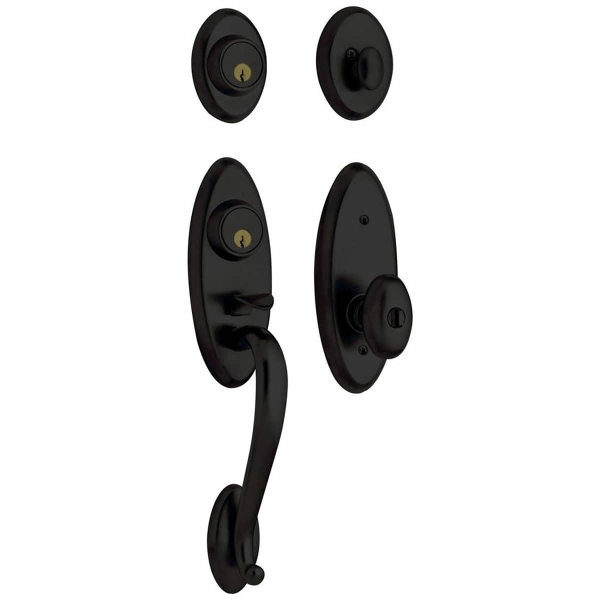 Estate 85345 Landon Handleset – Dummy – Satin Black – Right Hand