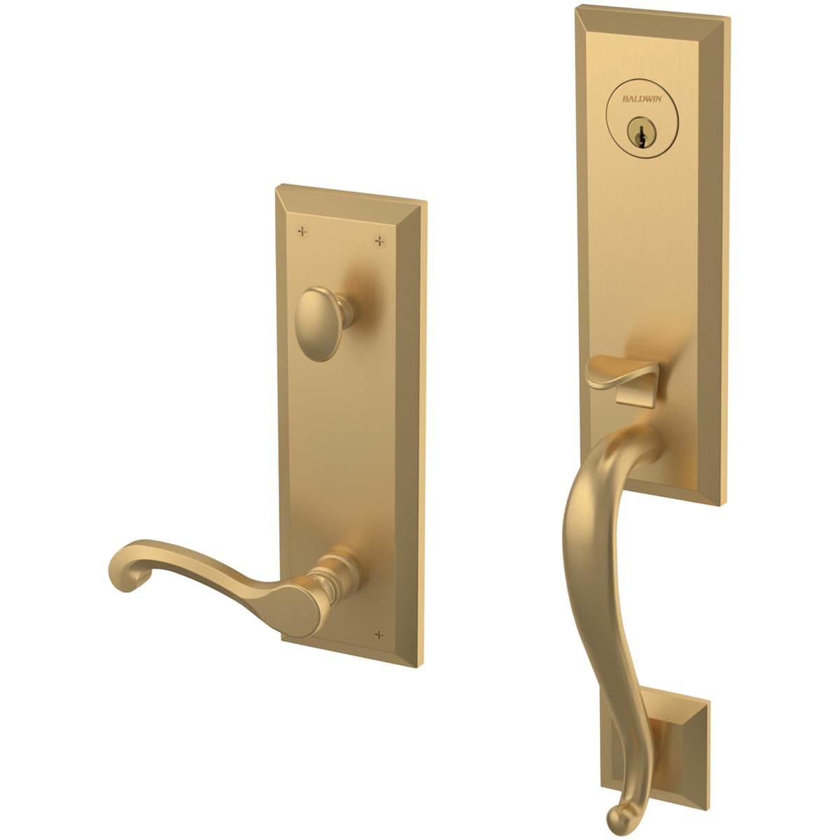 Estate 85355 Stonegate Handleset – Entry – Vintage Brass – Left Hand
