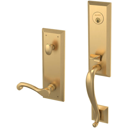 Estate 85355 Stonegate Handleset – Entry – Lifetime Satin Brass – Right Hand