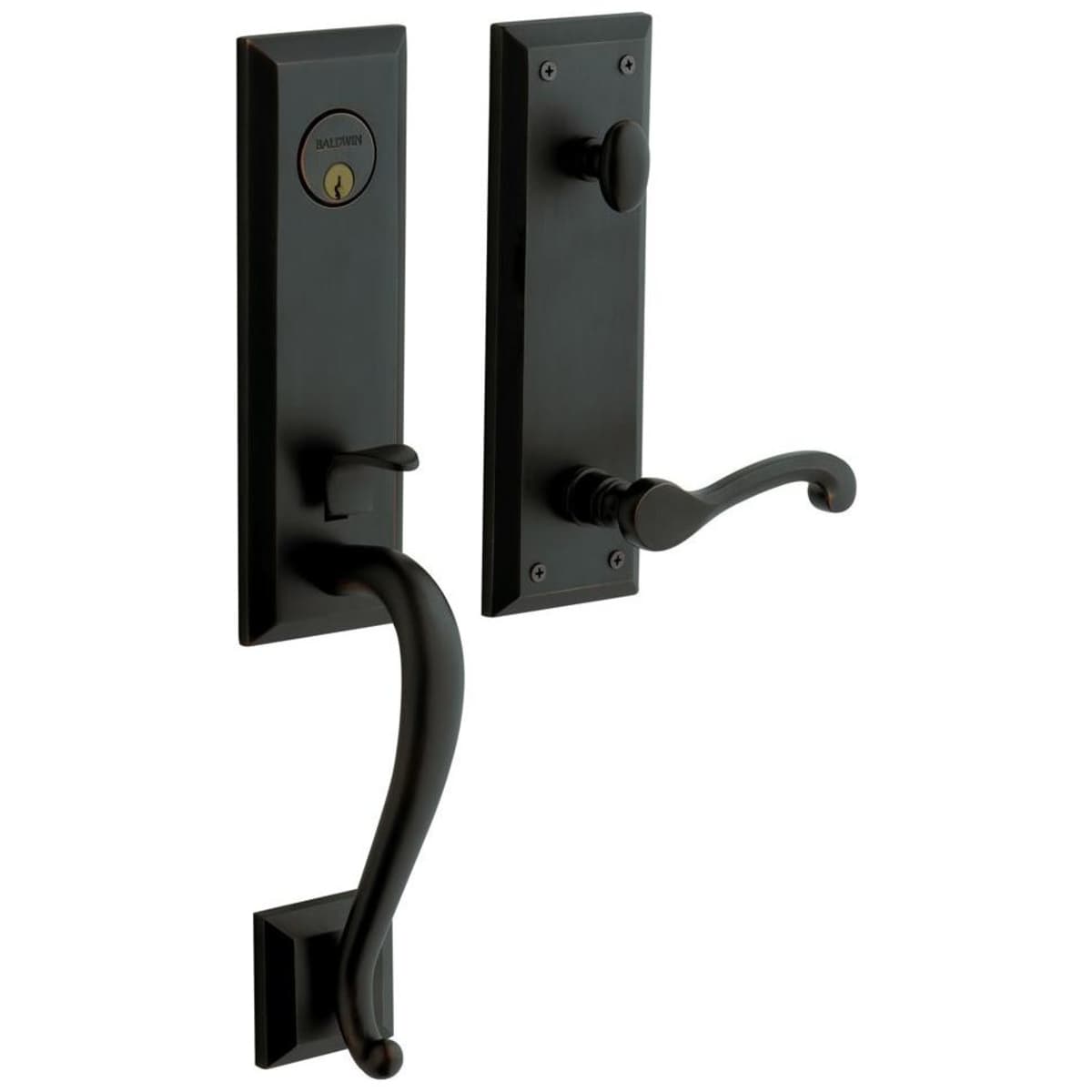 Estate 85355 Stonegate Handleset – Entry – Satin Black – Right Hand